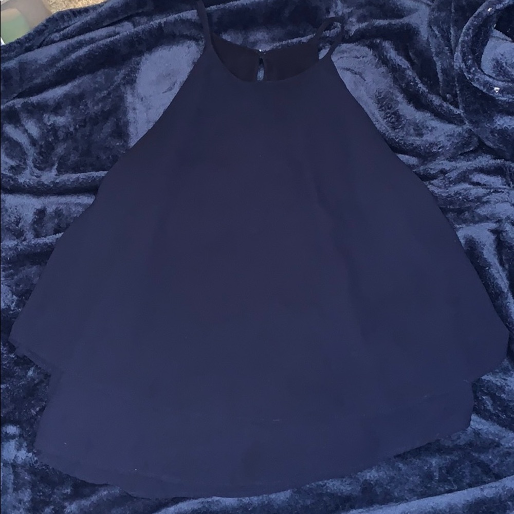 flowy navy blue dress top